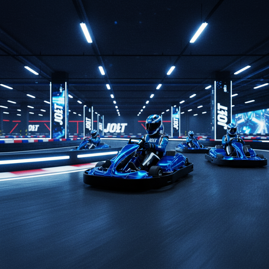 JOLT Indoor Karting Track with Racing Action